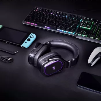 Thermaltake ARGENT H5 RGB, bezdrôtový, gamingový, 20 - 40000 Hz, 412 g, slúchadlá, čierna