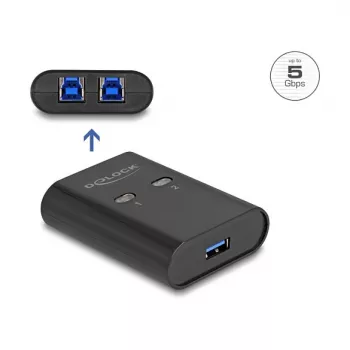 DeLOCK USB switch 2 PC na 1 zariadenie 5 Gbps čierna