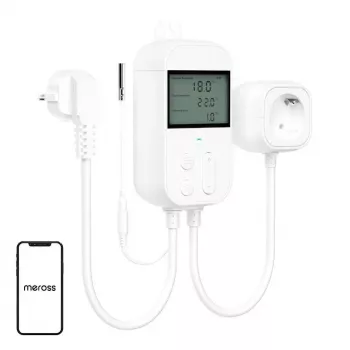 Digitálny termostat Meross MTS960HK biely LCD AC 16A