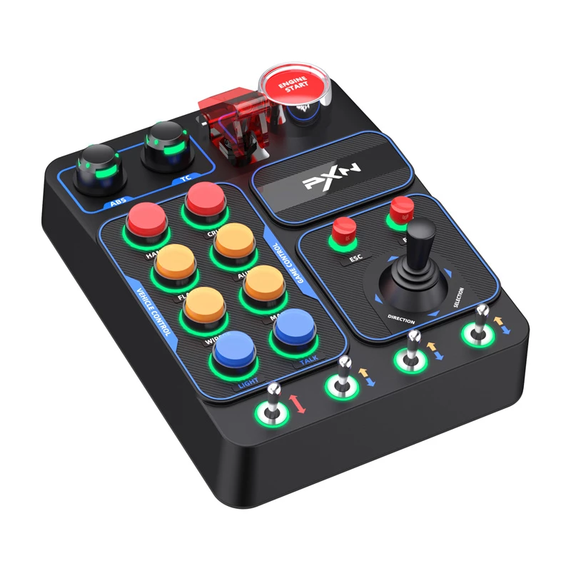 Ovládací box tlačidlový panel PXN PXN-CB1 pre simracing — externý panel s viacerými tlačidlami