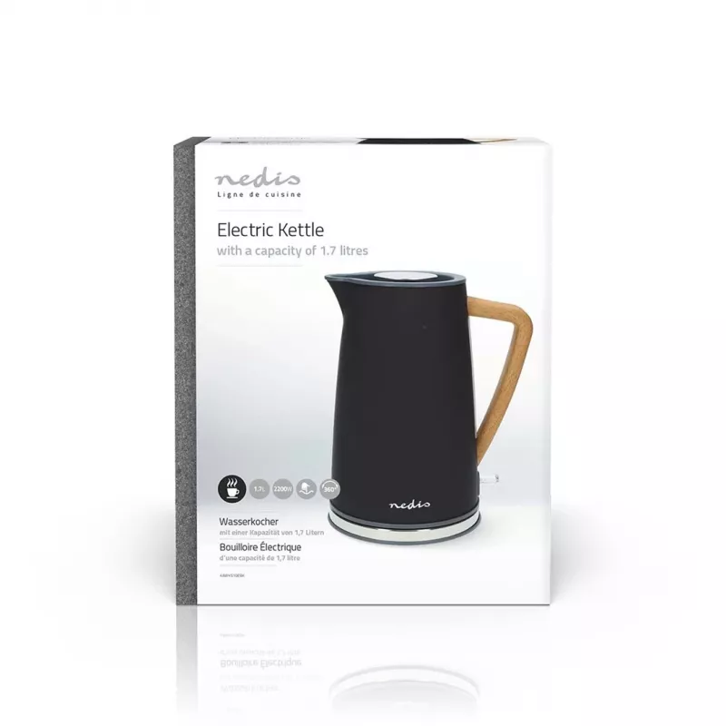 Rýchlovarná kanvica Nedis KAWK510EBK 1,7 L 2200 W čierna