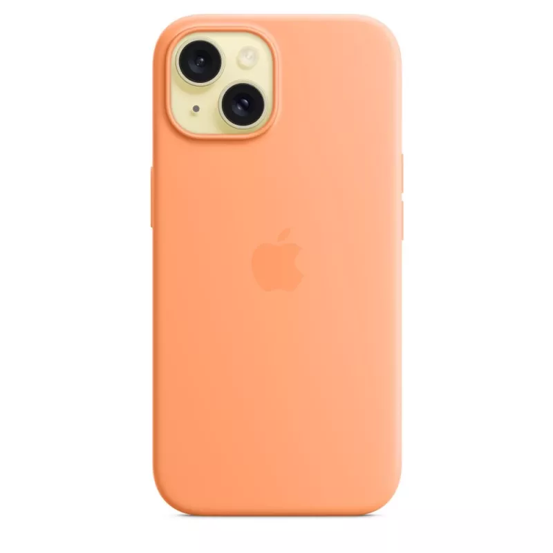 Apple iPhone 15 Silicone Case s MagSafe – Orange Sorbet
