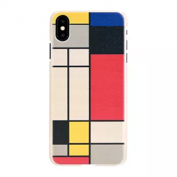 Puzdro na smartphone man and wood pre iPhone X/XS, drevená zadná strana, biely rám
