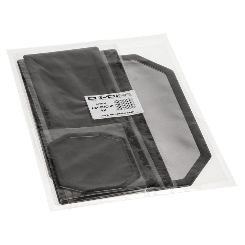 Protiprachový filter DEMCiflex DF0507 pre Cooler Master 690 III, čierny, balenie 5 ks