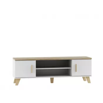 Cama TV stojan LOTTA 160 2D2K biela/sonoma