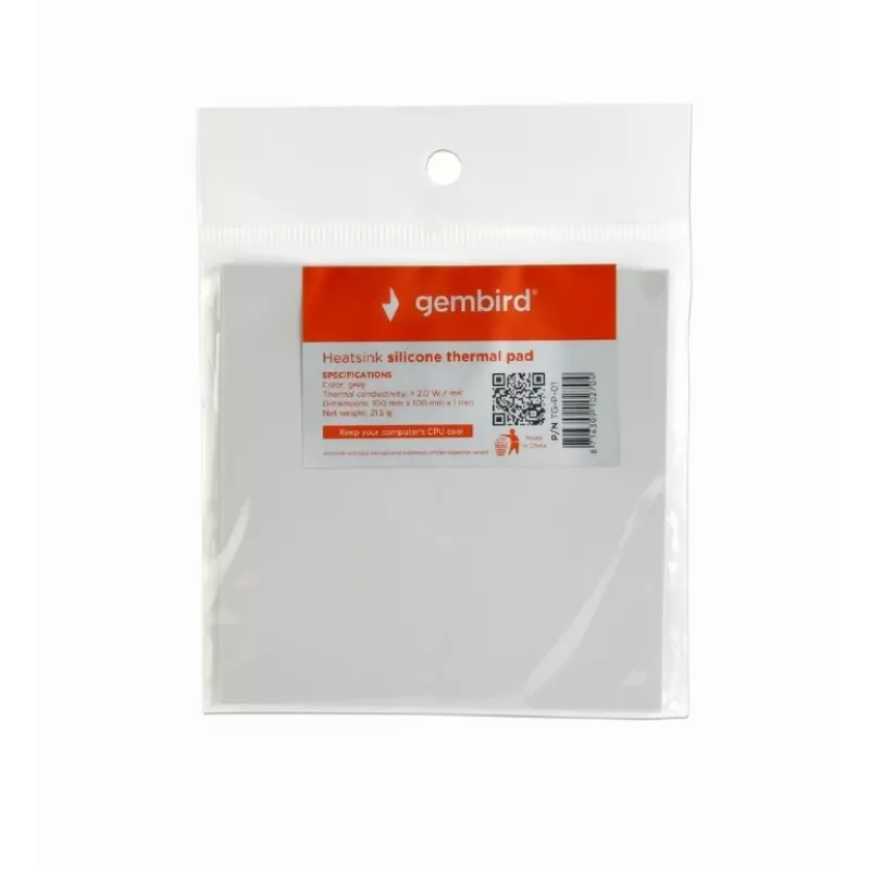 Gembird TG-P-01 silikónová tepelná podložka, 100 x 100 x 1 mm