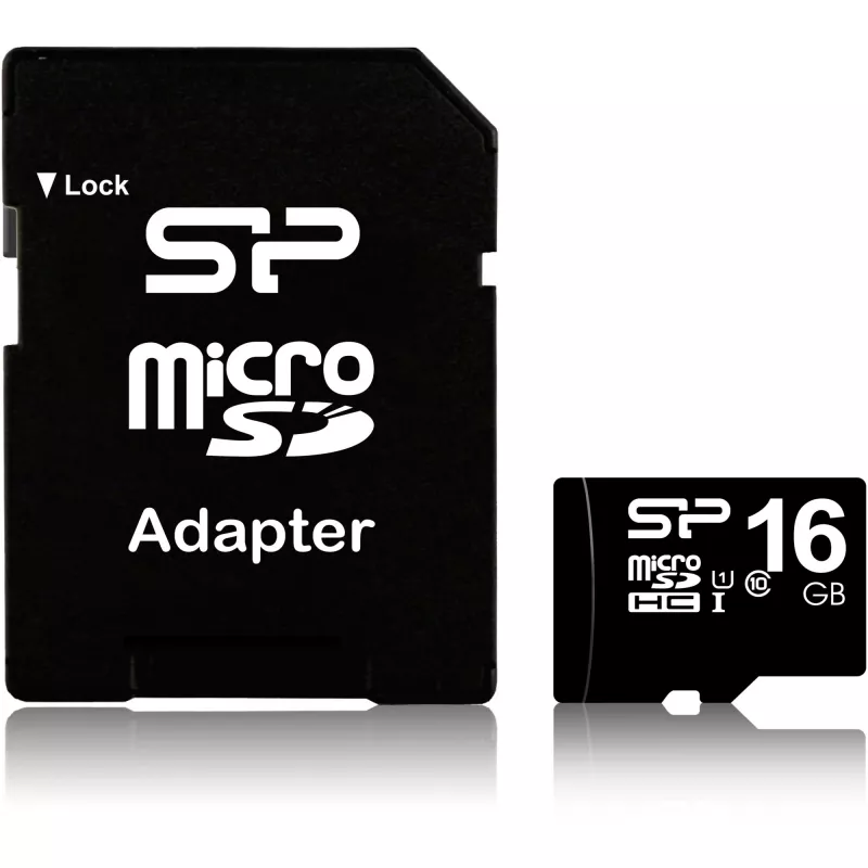 MicroSDHC pamäťová karta Silicon Power 16GB Class 10 UHS-I U1 40 MB/s, vodotesná, čierna