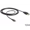 USB kábel DeLOCK USB 2.0-A - USB micro-B 1,5 m