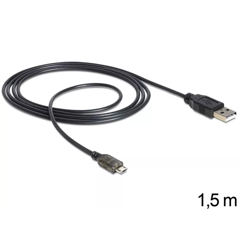 USB kábel DeLOCK USB 2.0-A - USB micro-B 1,5 m