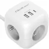 Power Cube QOLTEC 52547 predlžovacia zásuvka 3×AC zásuvky, 2×USB-A, 1×USB-C PD 20W