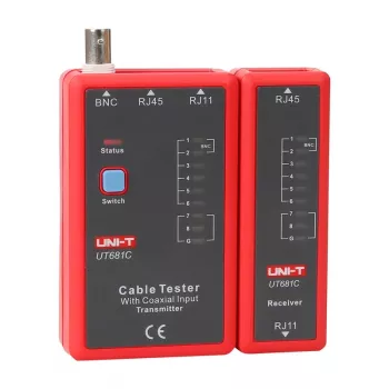 Tester sieťových káblov UT681C s LCD displejom a meraním dĺžky kábla