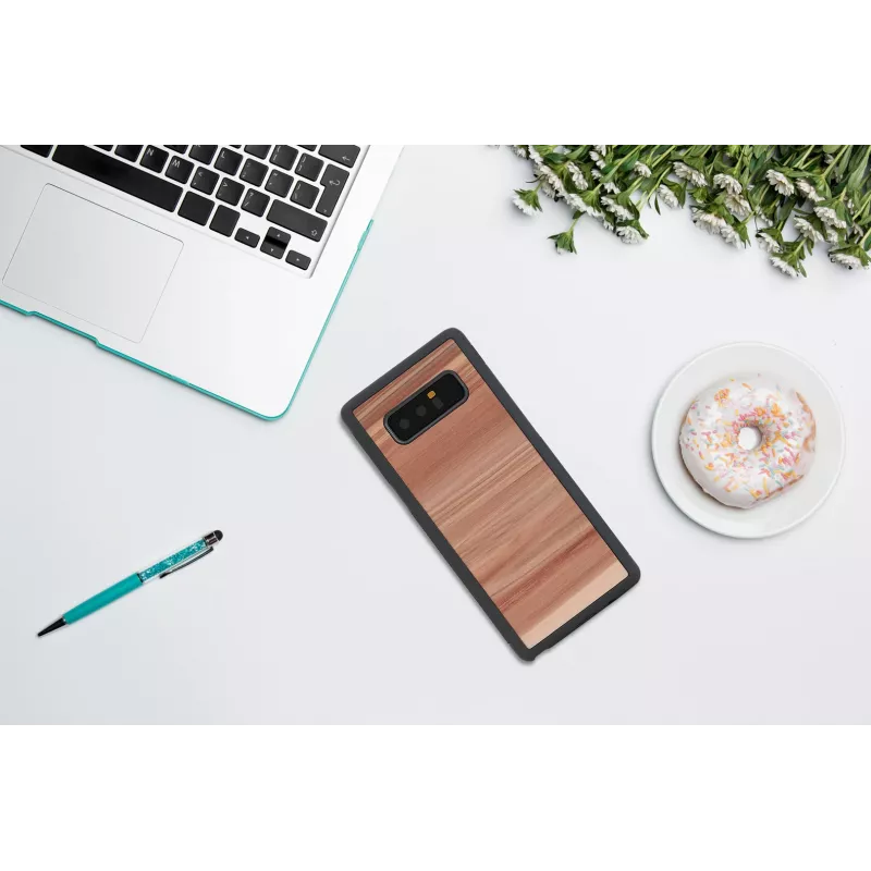 Puzdro na smartphone man and wood pre Galaxy Note 8 — cappuccino čierna ochranné puzdro