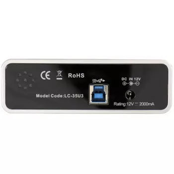 LC Power LC-35U3 - puzdro na úložisko - 8,9 cm (3.5) - SATA 6Gb/s - 600MBps - USB3.0 - čierna (LC-35U3)