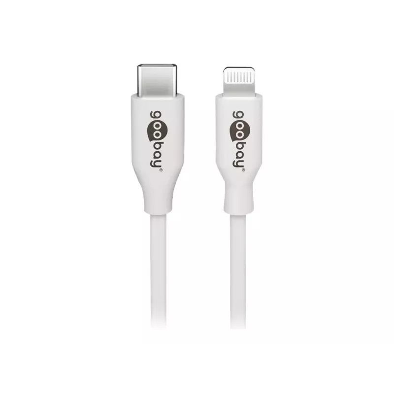 Goobay | Lightning - USB-C USB nabíjací a synchronizačný kábel | USB-C na Lightning Apple Lightning samec (8-pin) | USB-C samec