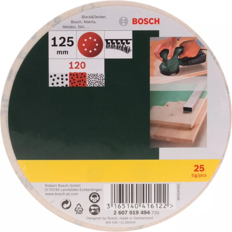 Sada brúsneho príslušenstva Bosch 2 607 019 494 — balenie s 25 brúsnymi listami/príslušenstvom