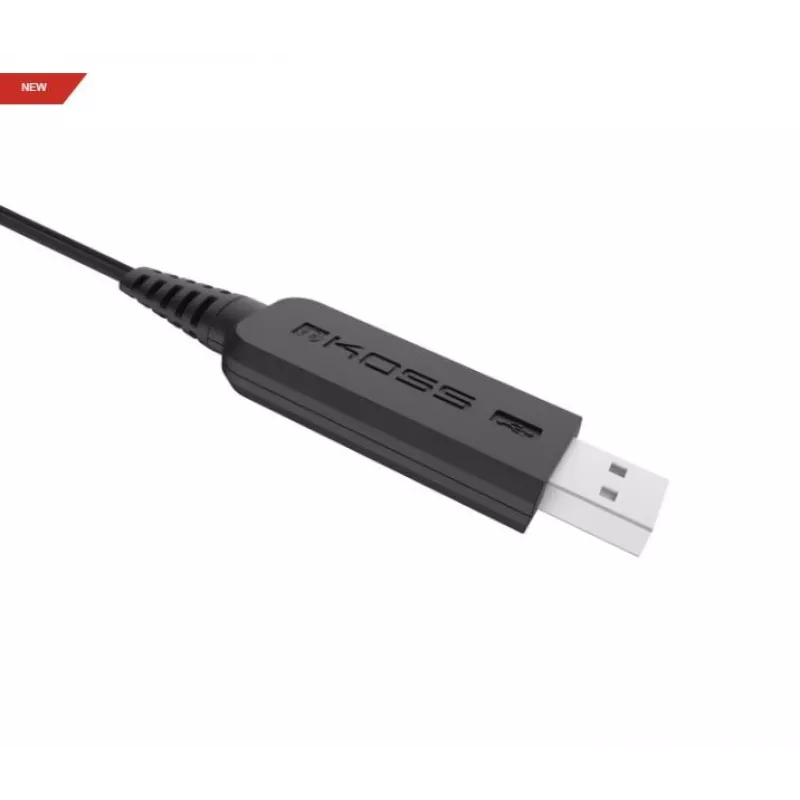 Koss CS200 USB Headset Káblová čelenka Telefonovanie/Hudba USB Type-A Čierna