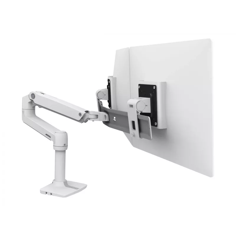 Ergotron 45-489-216 LX Desk Dual Direct Arm držiak monitorov, do 25 palcov (63,5 cm), 0,9–5 kg, biely