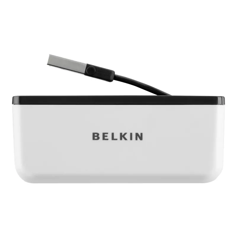 Belkin USB 2.0 4-portový cestovný hub, strieborný, F4U021bt