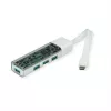 ROLINE mobilný USB 3.2 Gen 1 hub, 4-portový, Type-A+C pripojovací kábel