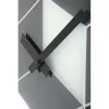 NeXtime hodiny 8171 Cubic, 43,5x37 cm, nástenné, čierne/biele/sivé
