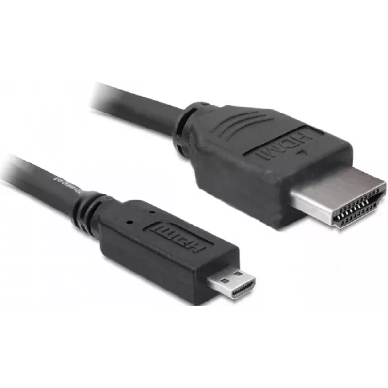 DeLOCK - video / audio kábel - HDMI - 32 AWG - HDMI, 19-pinový (M) - 19-pinový Micro-HDMI (M) - 3 m (82663)