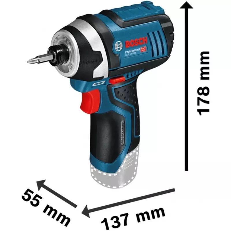 Bosch GDR 12V-105 Professional 2600 RPM čierna, modrá, červená