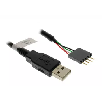 USB kábel Akasa 0,4 m USB A čierny
