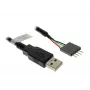 USB kábel Akasa 0,4 m USB A čierny