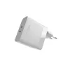 Nabíjačka FIXED FIXC65-2C-WH interiérová AC rýchlonabíjanie 2x USB Type-C