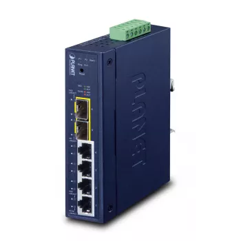 Upravovaný switch PLANET priemyselný L2/L4 4-portový Gigabit Ethernet 10/100/1000