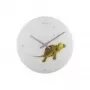 NeXtime hodiny 8137 Turtle, Ø43 cm, nástenné, biele/zelené