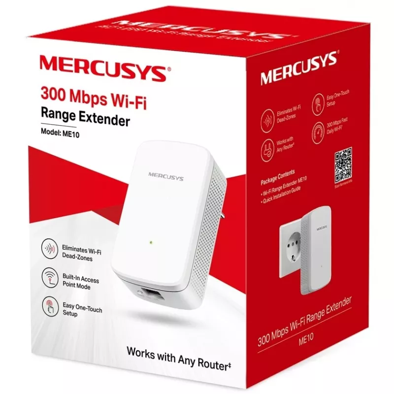 Mercusys ME10 V1 WLAN opakovač Montebar i wall