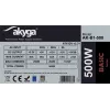 Akyga Basic AK-B1-500 ATX napájací zdroj 500 W, 120 mm ventilátor, pasívne PFC, sivý