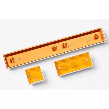 Enter hliníková zliatina artisan keycap, klávesová krytka biela/oranžová