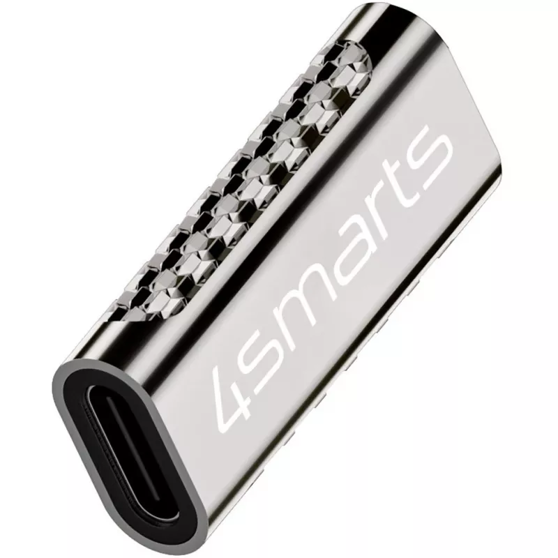 Káblový adaptér 4smarts 540464 USB-C na USB-C strieborný