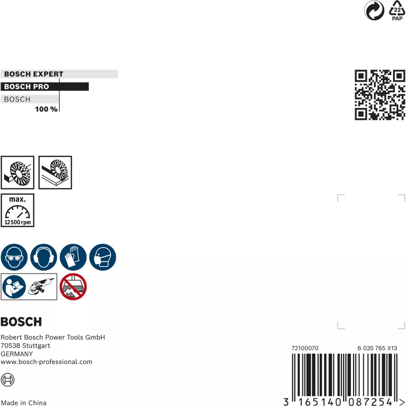 Bosch Heavy for Metal 2608622059 oceľová kotúčová kefa so spletaným drôtom, Ø 115 mm, oceľový drôt 0,5 mm, M14, pre uhlové brúsky
