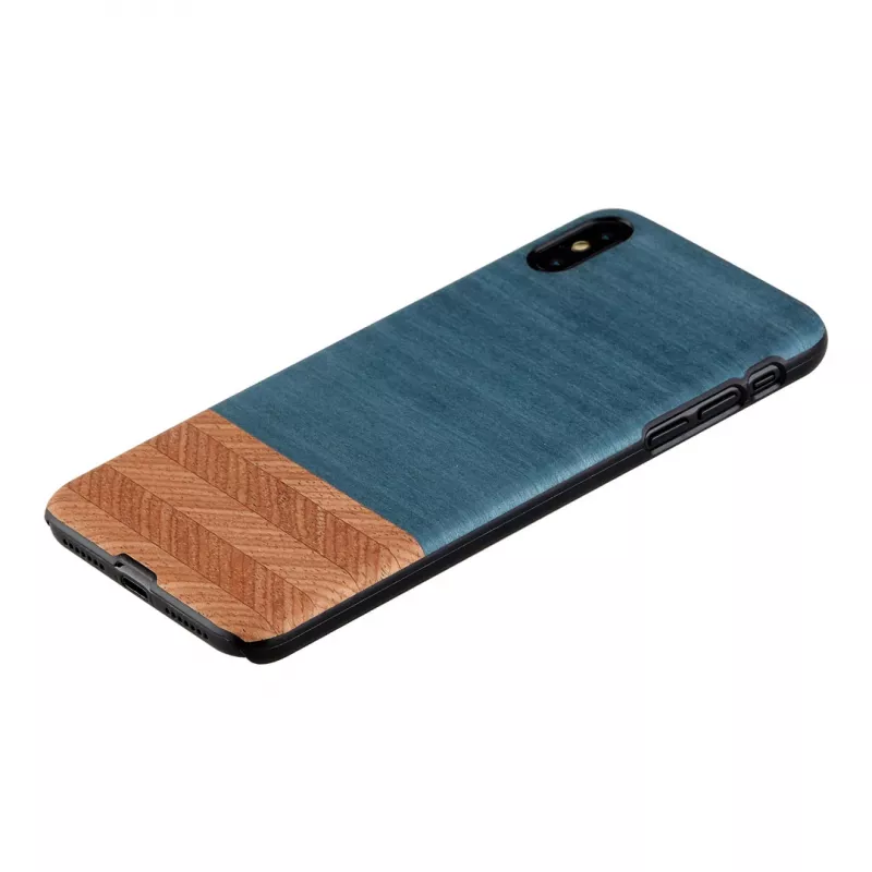 Puzdro na smartphone man and wood pre iPhone XS Max — Denim čierna