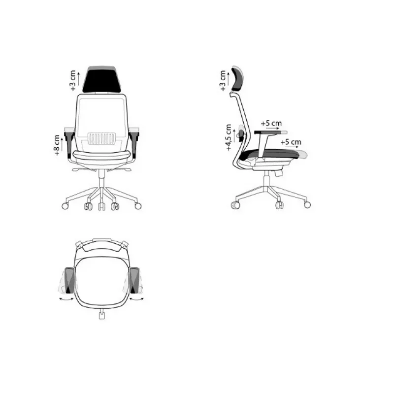 SPECTRUM ergonomická kancelárska stolička čierna