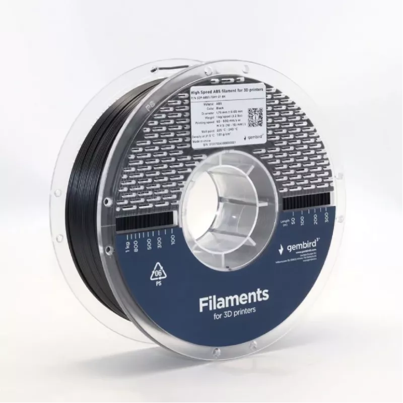 Filament ABS High Speed, 1,75 mm, 1 kg, čierna