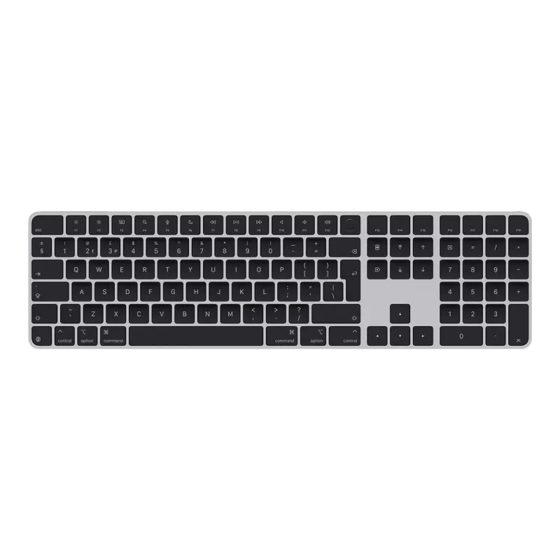 APPLE Magic Keyboard s Touch ID a numerickým blokom pre modely Mac s Apple Silicon – britská angličtina – čierne klávesy