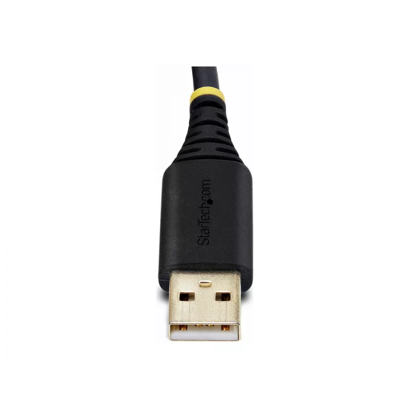 StarTech.com 2ft (60cm) 2-portový USB na sériový adaptérový kábel, vymeniteľné DB9 skrutky/matice, COM retention, USB-A na DB9 RS232, FTDI, Level-4 ESD ochrana, Windows/macOS/ChromeOS/Linux – robustná TPE konštrukcia