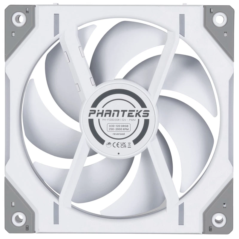Phanteks D30-120 12 cm biela 250–2000 ot/min hydrodynamické ložisko