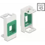 Držiak Keystone DeLOCK Easy 45 modul 22,5 x 45 mm biely/zelený