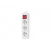 Predlžovací kábel LANBERG PS1-03E-0300-W — 3 m kábel, 3 zásuvky Type E AC, biely, interiérová