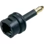 Toslink spojka na 3,5 mm, adaptér čierny
