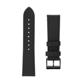 Kožený náramok FIXED FIXLST-20MM-BK – 20 mm rýchloupínací čierny pre smart hodinky