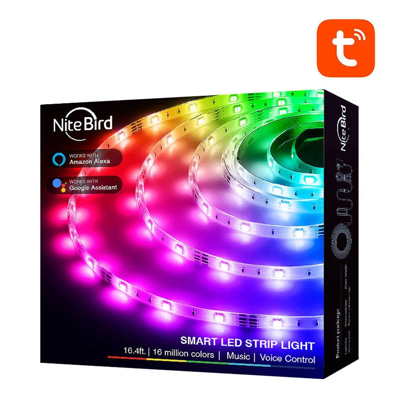 LED svetelný pás NiteBird SL3 od gosund | nitebird — Smart WiFi RGB, 2×5 m, Tuya