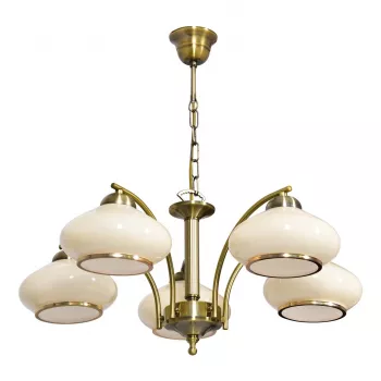 Activejet Classic stropný lustrový závesný svietnik RITA patina 5xE27 pre obývaciu izbu