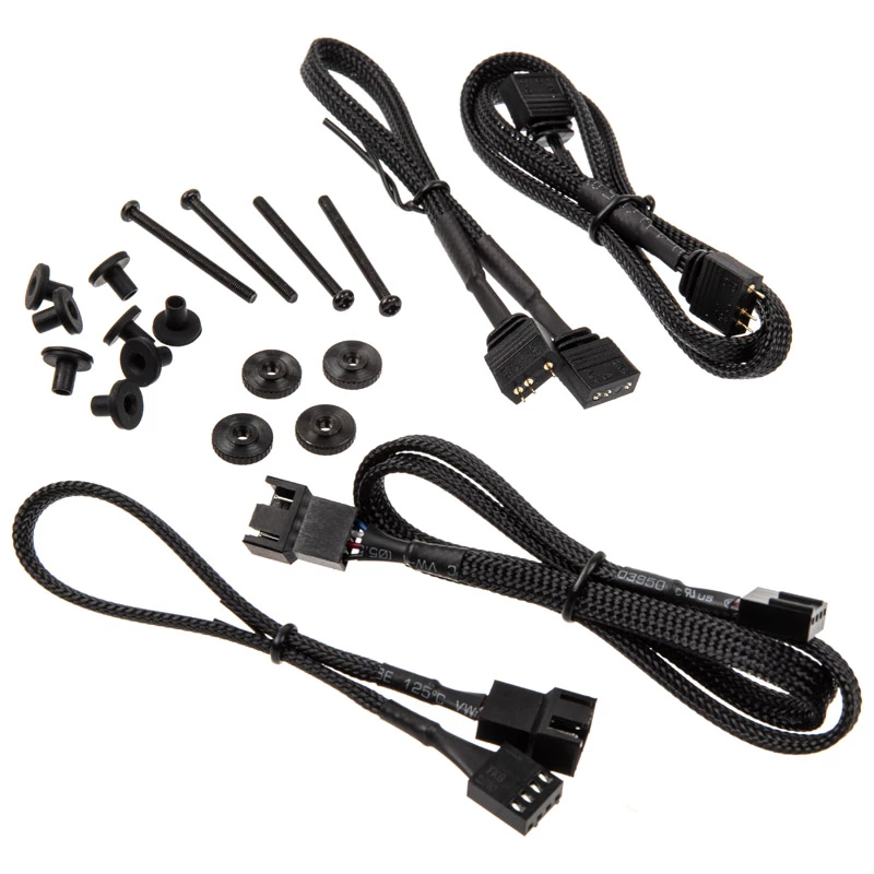 KING KITS LUBU-049 120mm ARGB ventilátor do skrine - balenie 3 ks, biely
