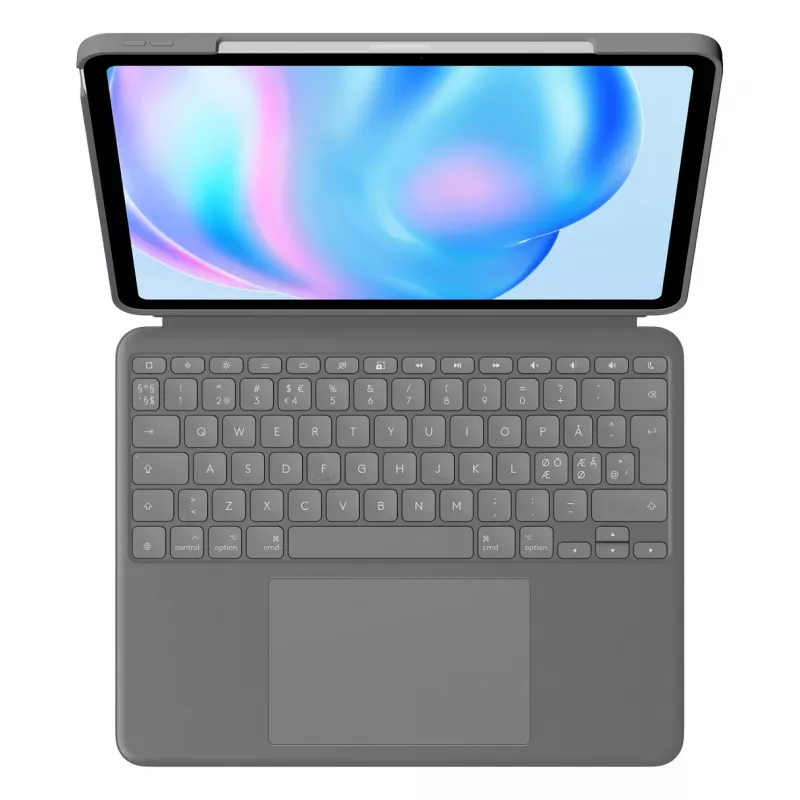 Klávesnica Logitech Combo Touch QWERTY dánska fínska nórska švédska Smart Connector sivá